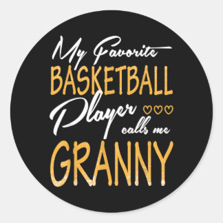 Mein Lieblings-Baseballspieler nennt mich Granny Runder Aufkleber