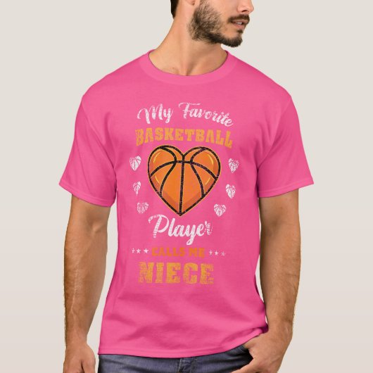 Mein Lieblings-Basketball-Spieler nennt mich Niece T-Shirt (Vorderseite)