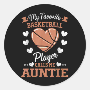 Mein Lieblings-Basketball-Spieler ruft mich Tantch Runder Aufkleber