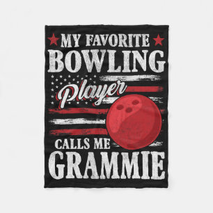 Mein Lieblings-Bowling-Player nennt mich Grammie U Fleecedecke