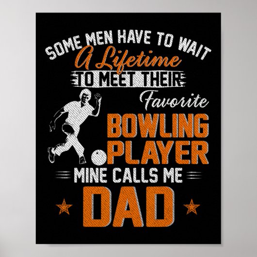 Mein Lieblings-Bowling-Player nennt mir Vater-Gesc Poster (Vorne)