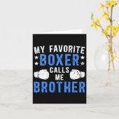 Mein Lieblings-Boxer nennt mich Bruder Boxbrother Karte (Gelbe Blume)