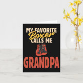 Mein Lieblings-Boxer nennt mich Opa Karte (Gelbe Blume)