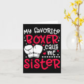 Mein Lieblings-Boxer nennt mich Schwester Boxing S Karte (Gelbe Blume)
