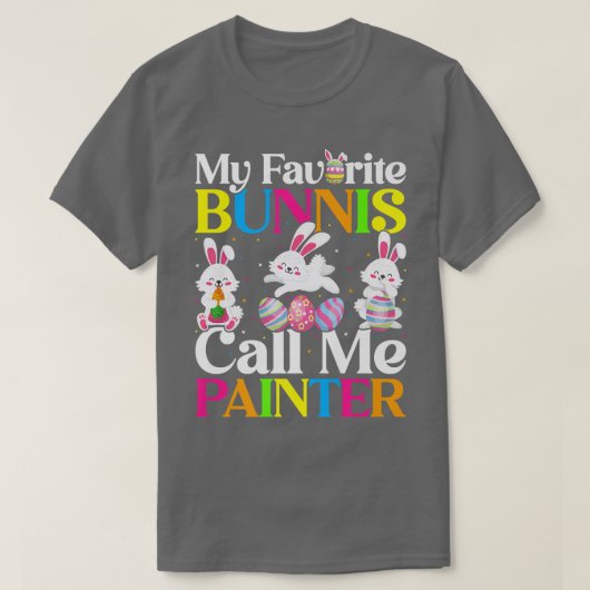 Mein Lieblings-Bunny nennt mich Maler Ostern T-Shirt (Design vorne)