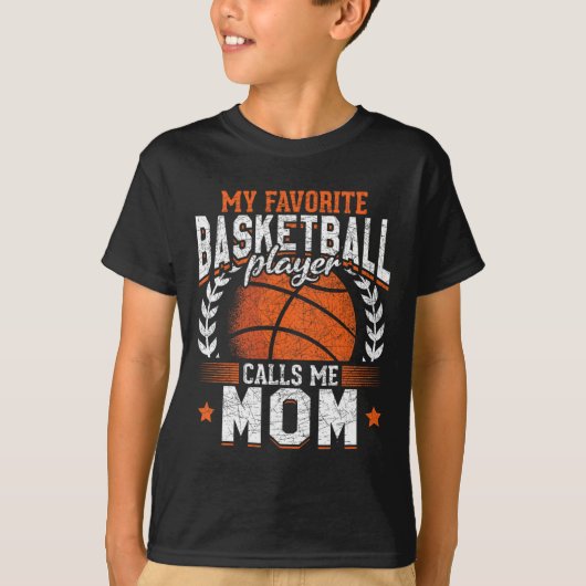 Mein Lieblings-Bysketbyll-Player nennt mich Mama B T-Shirt (Vorderseite)