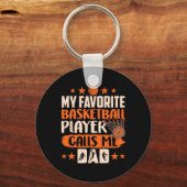 Mein Lieblings-Bysketbyll-Player nennt mich Vater Schlüsselanhänger (Vorderseite)