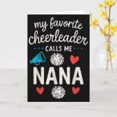 Mein Lieblings-Cheerleader nennt mich Nana Oma Che Karte (Gelbe Blume)