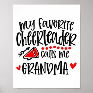 Mein Lieblings-Cheerleader nennt mich Oma Lustiger Poster