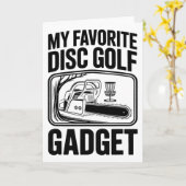 Mein Lieblings-Disc-Golf-Gadget Chainsaw-Witz Disc Karte (Gelbe Blume)