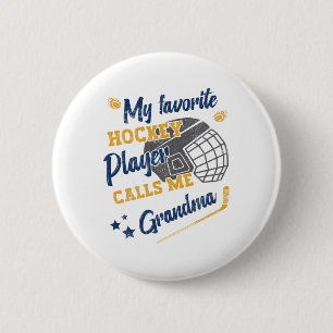 Mein Lieblings-Eishockeyspieler nennt mich Oma, Ei Button