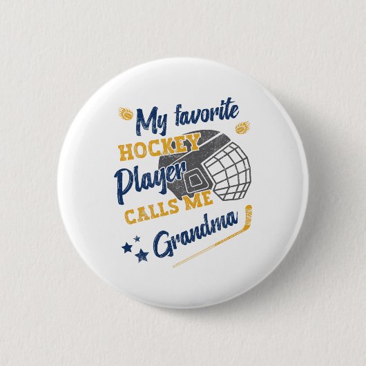 Mein Lieblings-Eishockeyspieler nennt mich Oma, Ei Button (Vorderseite)