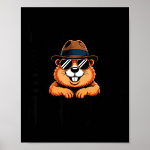 Mein Lieblings-Feiertag Groundhog Day Flagge der U Poster