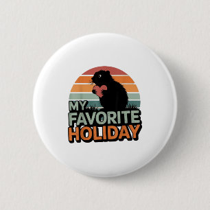 Mein Lieblings-Feiertag Murmeltier Sonnenuntergang Button