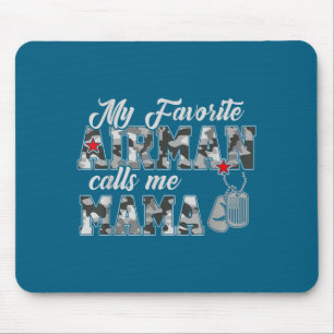 Mein Lieblings-Flieger nennt mich Mama-Tarnflagge Mousepad