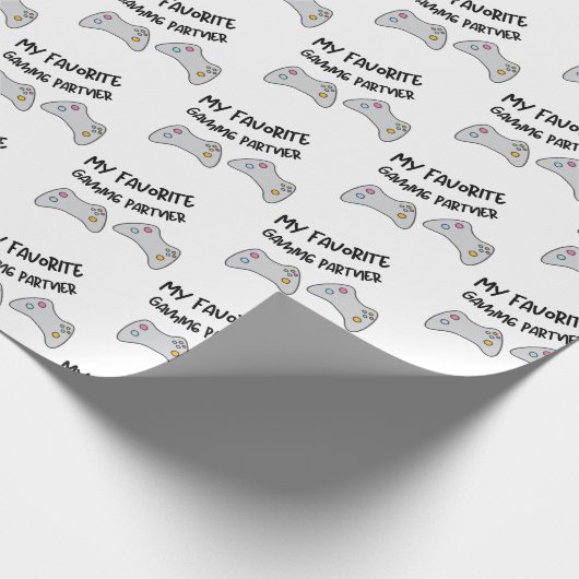 Mein Lieblings-Gaming-Partner-Wrapping-Papier Geschenkpapier (Ecke)