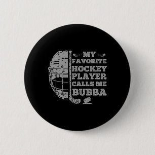 Mein Lieblings-Hockey nennt mich Bub Vintage-Famil Button