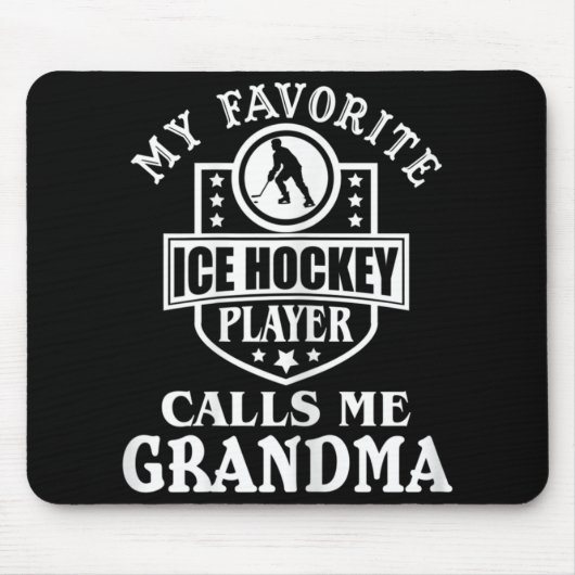 Mein Lieblings-Hockey-Spieler nennt mich Oma Ice H Mousepad (Vorne)