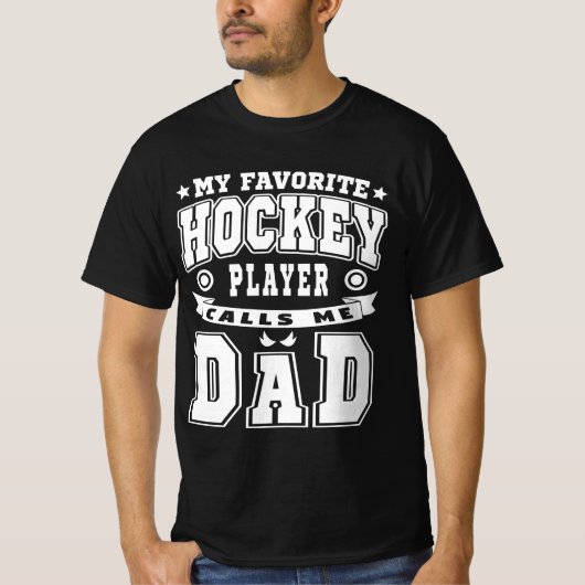 Mein Lieblings-Hockey-Spieler nennt mir Vater-Text T-Shirt (Vorderseite)