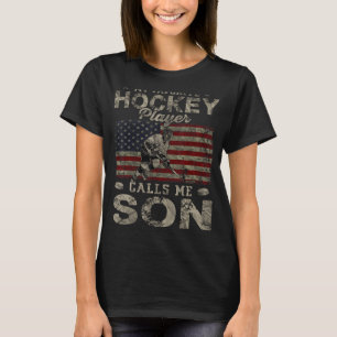 Mein Lieblings-Hockey-Spieler ruft Me Son USA Flag T-Shirt