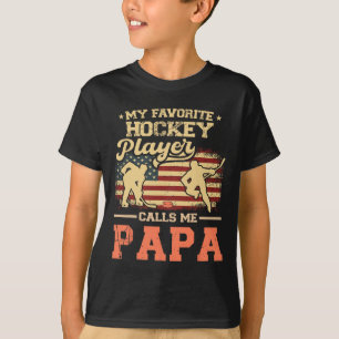 Mein Lieblings-Hockeyspieler nennt mich Papa US-Fl T-Shirt