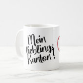 Mein Lieblings Kanton Basel Stadt Kaffeetasse (Vorderseite Links)