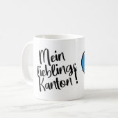 Mein Lieblings Kanton Zürich Kaffeetasse (Vorderseite Links)