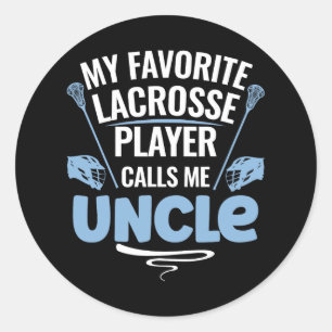 Mein Lieblings-Lacrosse-Player ruft mich ab Runder Aufkleber