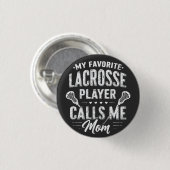 Mein Lieblings-Lacrosse-Player ruft mich Mama an Button (Vorne & Hinten)