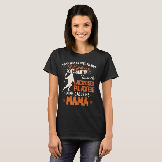 Mein Lieblings-Lacrosse-Spieler nennt mich Mama Fu T-Shirt (Vorne ganz)