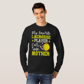Mein Lieblings-Lacrosse-Spieler ruft mich Mutter M T-Shirt (Vorne ganz)
