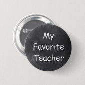 Mein Lieblings-Lehrer Chalkboard Design Geschenkid Button (Vorne & Hinten)