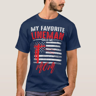 Mein Lieblings-Lineman nennt mich Mama Funny Ameri T-Shirt