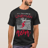 Mein Lieblings-Lineman ruft mich als Mama-Geschenk T-Shirt (Vorderseite)