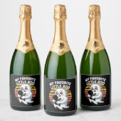 Mein Lieblings-Little-Boo Halloween-T - Shirt Schaumweinetikett (Flaschen)