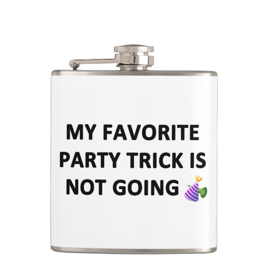 Mein Lieblings-Party-Trick Flachmann (Vorderseite)