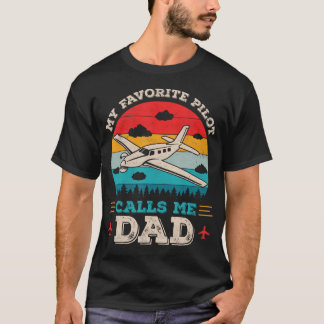 Mein Lieblings-Pilot nennt mich Papa Lustiger zukü T-Shirt