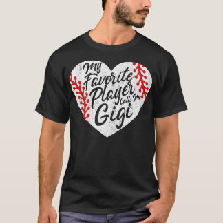 Mein Lieblings-Player nennt mich Gigi Baseball Hea T-Shirt