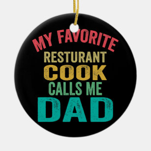 Mein Lieblings-Restaurant Cook nennt mich Vater Pa Keramik Ornament