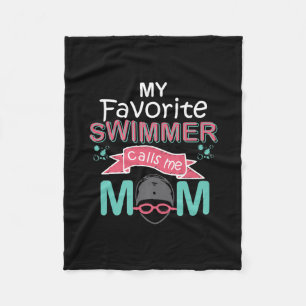 Mein Lieblings-Schwimmer nennt mich Mama Funny Sch Fleecedecke