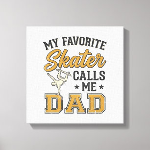 Mein Lieblings-Skater nennt mich Dad Vintage-Shirt Leinwanddruck