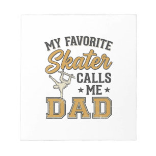 Mein Lieblings-Skater nennt mich Dad Vintage-Shirt Notizblock