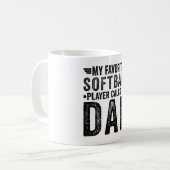 Mein Lieblings-Softball-Player nennt mich Vater Kaffeetasse (Vorderseite Links)