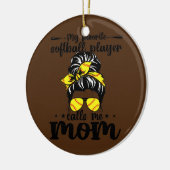 Mein Lieblings-Softball-Spieler nennt mich Mama Mo Keramik Ornament (Links)