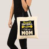 Mein Lieblings-Softball-Spieler nennt mich Mama Mo Tragetasche (Vorderseite (Produkt))
