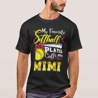 Mein Lieblings-Softball-Spieler nennt mich Mimi T- T-Shirt