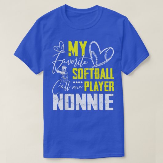 Mein Lieblings-Softball-Spieler nennt mich Nonnie T-Shirt (Design vorne)