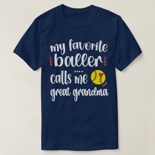 Mein Lieblings-Softball-Spieler nennt mich Softbal T-Shirt (Design vorne)