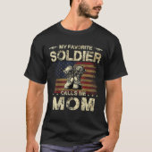 Mein Lieblings-Solider nennt mich Mama Proud Army T-Shirt (Vorderseite)