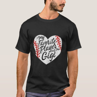 Mein Lieblings-Spieler nennt mich Gigi Baseball He T-Shirt